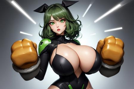 score_9, score_8_up, score_7_up,     	 tatsumaki, one-punch_man, 1girl, green_hair, green_eyes , obra maestra, mejor calidad, trazado de rayos, hdr, iluminación volumétrica, 1 chica, <lora:Gigantic_Breasts_FefaAIart_v2:1.3>, (pechos grandes:1.3), (pechos enormes:1.2), (pechos gigantescos:1.3), <lora:MicroDress_FefaAIart:0.5>, microvestido, bragas, <lora:BurstingBreasts_Undersized_FefaAIart:0.6>, debajo del pecho, (pechos gigantescos:1.2), escote, (hendidura en la piel:1.2), (pechos reventados:1.2), pecho lateral, ropa de tamaño insuficiente,