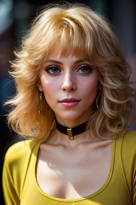 photo of beautiful (jl4nders:0.99), a woman in a (movie premiere gala:1.1), perfect hair, wearing yellow (sweatshirt:1.1),  ((Chaotic Academia:1.1)), (slightly open mouth), modelshoot style, (extremely detailed CG unity 8k wallpaper), professional majestic (photography by  diane arbus:1.1), (Kodak No 3A Folding Pocket Camera), 24mm, exposure blend, hdr, faded, extremely intricate, High (Detail:1.1), Sharp focus, dramatic, soft cinematic light, (looking at viewer), (detailed pupils), (upper body), 4k textures, soft cinematic light, adobe lightroom, photolab, elegant, ((((cinematic look)))), soothing tones, insane details, hyperdetailed, low contrast