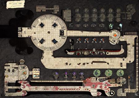 a map of a prison with a bunch of tanks, <lora:UnderMaps-10:0.85>