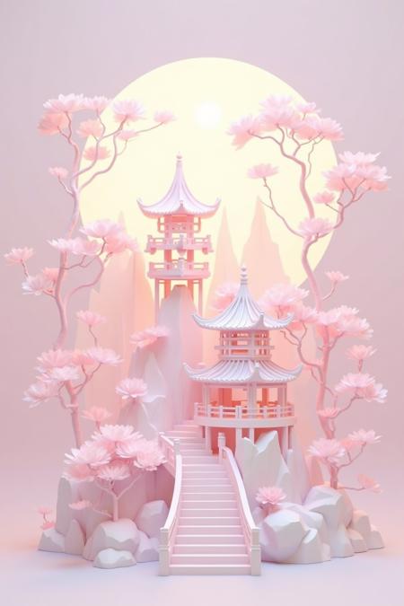 DJ_Chinese - Style 3D Paper Art_Chinese-Style Architecture Generation v1.0
