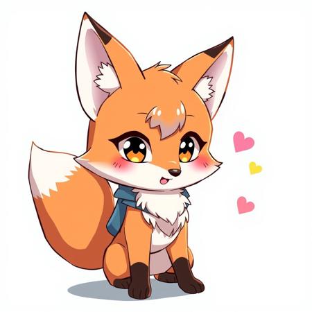 Fox. chibi anime.