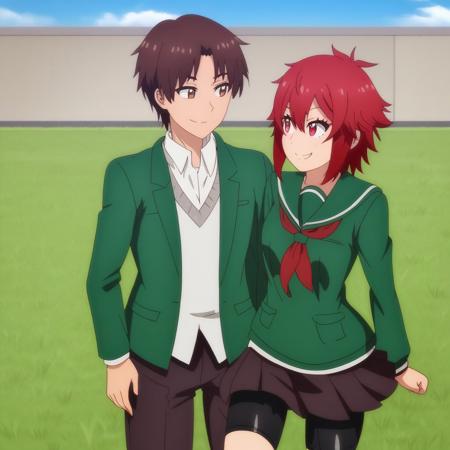 Tomo and Jun together - Tomo-chan Is a Girl! V1