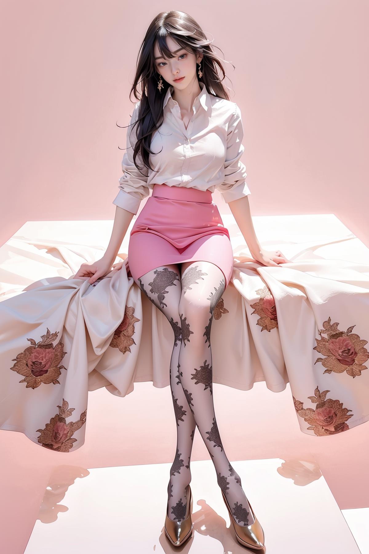 Rose print pantyhose image by ruanyi