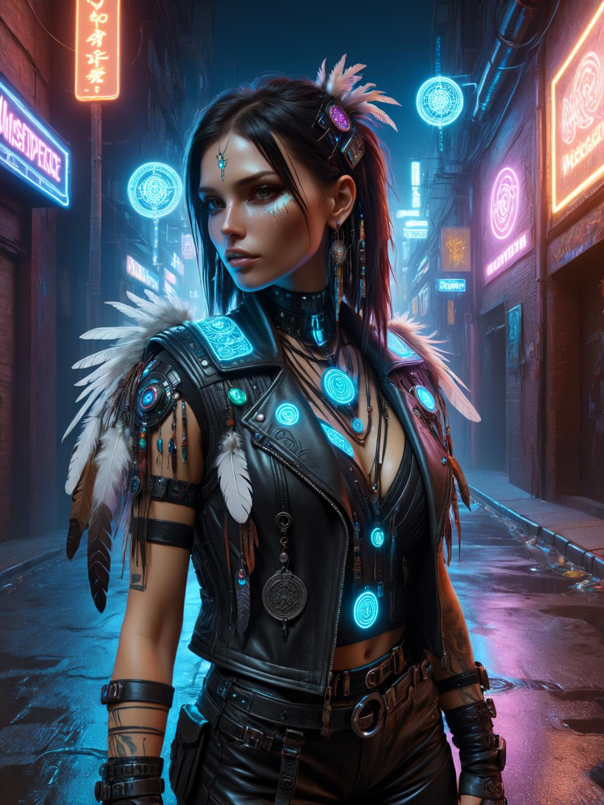 Neon Cyberpunk SDXL - Techno-Mages image by maDcaDDie