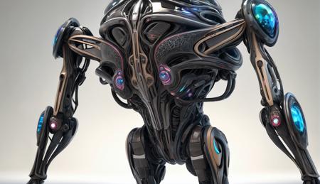 8KHD, insane details on entire photograph, super HD, ultra detail, RAW art of a behemoth sized status of an kind entity( whose body is visible and composed of)  delicate glass and carbon fiber webbing. Its body is a battle of advanced robotic technology and nature, with a helmet that resembles a The entity's body's surface is partially covered in crystalline structures and formations Its arms and legs are adorned with alien patterns  The illustration should have a fantastical style, with vibrant colors and quality that emphasizes the enchanting aspects of the scene and the organic-meets-mechanical theme.