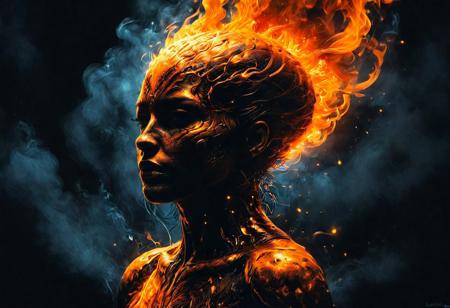 Silhouette real, breathtaking detailed, masterpiece, lovely, charming, awe-inspiring, radiant, magnificent. (real female withvibrant orange glowing smoldering accent and shiny gold color scheme:1.02). glossy.
<lora:InkArtXL_1.2:0.4> <lora:FaeTastic:0.35> . award-winning, professional, highly detailed . extremely high-resolution details, photographic, realism pushed to extreme, fine texture, incredibly lifelike, high contrast, well defined, realistic skin, detailed skin.