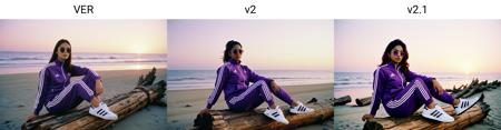 Color candid photo of PriBlle, a young woman wearing a purple Adidas track suit and sunglasses at the beach. She is sitting on a log at sunset. Photo was shot with a Leica M3 camera and Fujicolor Superia X-tra 400 35mm film. <lora:PriyaBelleXL_VER:1>