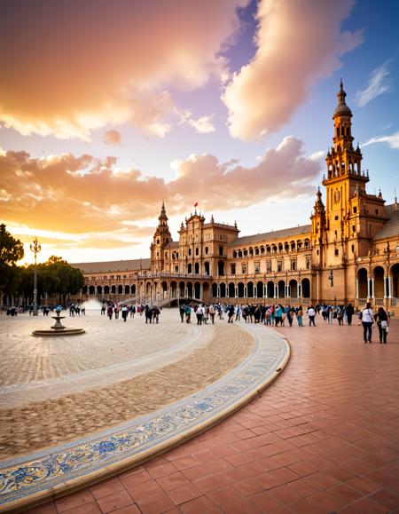 Plaza de España (Spain Square) - Seville / Flux & SDXL SDXL v1.0