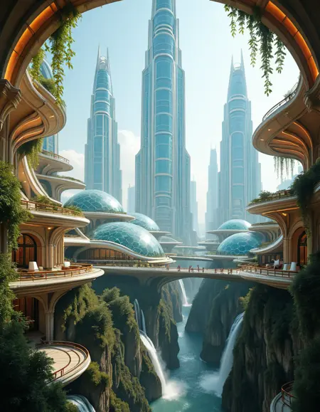 futuristic city illu