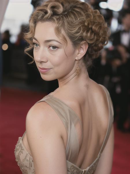 (((back shot:1))), looking over shoulder to camera:1, ((realism)), extremely high quality RAW photograph, detailed background, intricate, Exquisite details and textures, highly detailed, Photo of (Alex Kingston)<lora:Alex Kingston:0.6> wearing backless gown on the red carpet, ultra detailed photograph, warm lighting, artstation, 4k, sharp focus, high resolution, detailed skin, detailed eyes, 8k uhd, dslr, low harsh lighting, high quality, film grain, Fujifilm XT3