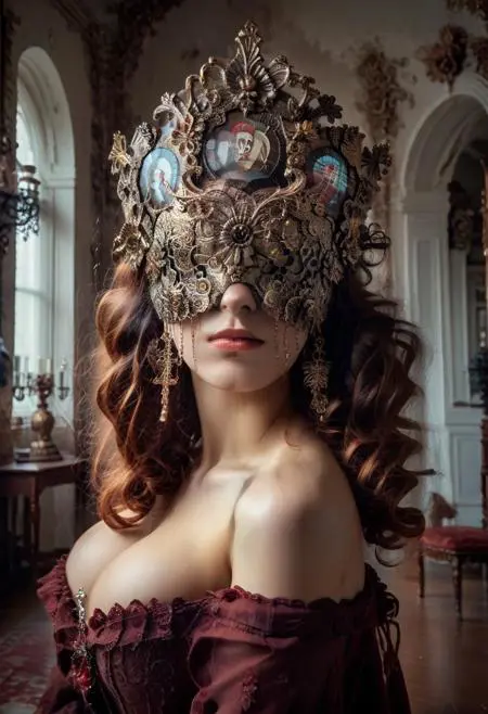 Gothic/Metal mask [Blind/stained glass/Crown/Halo/Spike/Horn]