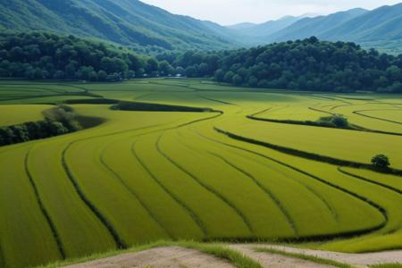 Rice terrace, bright