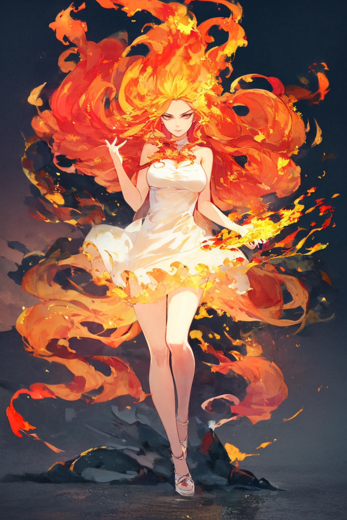 flame_hair 燃烧的头发 image by royalcreed