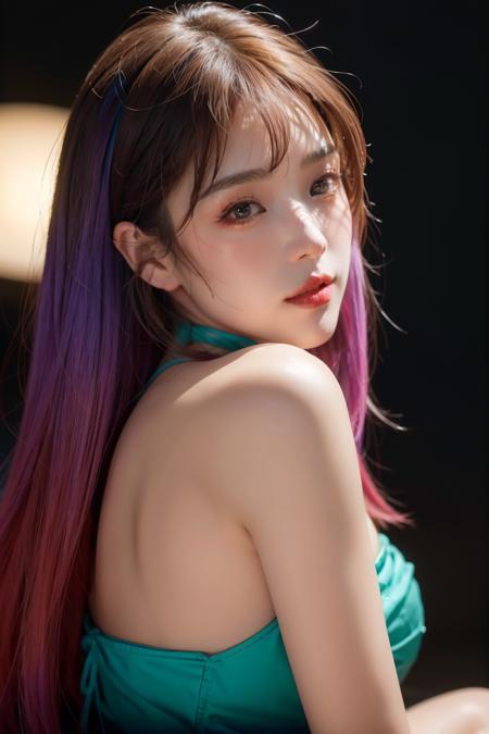 solo,1girl,facial close-up,,<lora:0522 Chinese girl_v1:1>, (photorealistic:1.4)(realistic, photo-realistic:1.4),(masterpiece, best quality:1.4),ultra high res,8k UHD,HDR,RAW,incredibly absurdres,official art,vivid colours,lens 135mm,f1.8,depth of field,cover_page,Rim lighting,magazine_cover,rim lighting,((stunning gradient colors)),
1 girl,(solo),Sit,,