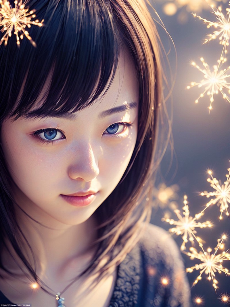 (best quality, masterpiece:1.2),ultra detailed,(photo realistic:1.4),solo,cute japanese girl,full body,light_particles,<lo...