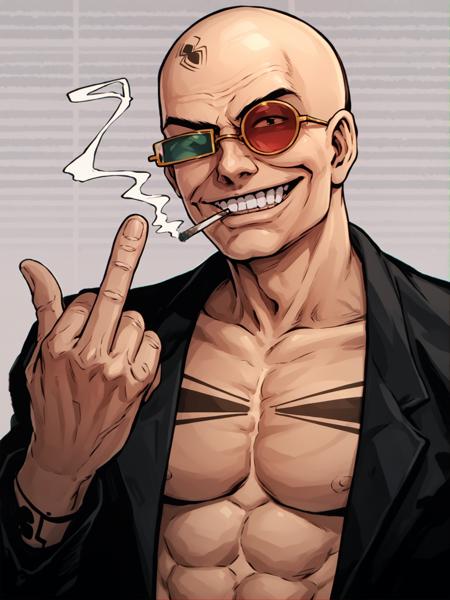 Spider Jerusalem glasses (+character?) | PonyXL V0.1 (JANK)