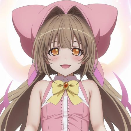 <lora:mimina_ousawa_v1:0.8> mimina_ousawa, magical girl,  flat chest, pink headwear, facing viewer, upper body, happy, masterpiece, best quality