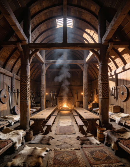 Interior of a large Viking longhouse v1.0