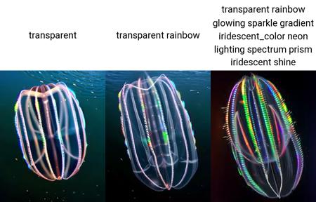 Ctenophora combjellies transparent