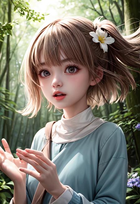 girl in a forest with floating flowers, river, puffy, puffy cheeks, cute,
vibrant colors, colorful art style, 
soft lighting, soft shadows, detailed textures, dynamic lighting,  
nice hands, perfect hands, 
<lyco:GoodHands-beta2:1.0> 
<lora:add_detail:1>