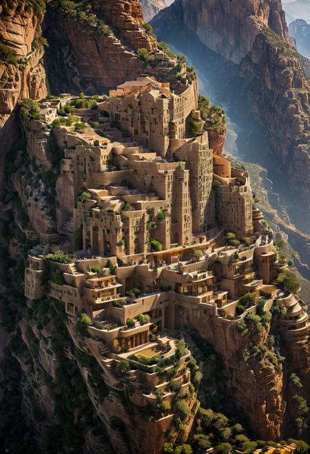 (The colonial city of the future, in the mist-filled Grand Canyon, on an unknown Earth-like planet, 2 moon on sky, Spaceship flight connects colonies, waterfulls:1.3), (Machu Picchu, a mountain settlement, incredibly spectacular:1.2), (Mario Botta:1.3), (avant-garde, future, reality, science fiction, photorealistic), (modern architecture:1.2), 
(Large Files, Ultra Realistic, 8K, 16k, FHD, HD, VFX, Perfect, Photography, composition, Architecture Sales Photography, Architecture Competition, Ultra High Resolution, Cinematography, High Resolution Image:1.1), (dramatic lighting, direct sunlight, ray tracing, clear shadow:1.2),  (real landscape:1.1), (blurred background:1.0), (urban background, more_details) ,
ac_neg1, great lighting, clear, hillscastel, extrusionbuilding, vertical