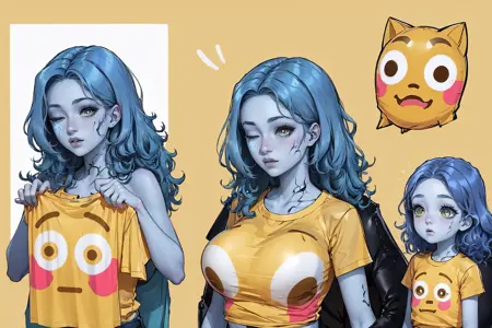Flushed Emoji Shirt Meme | Outfit/Concept LoRA