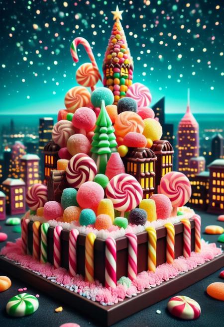 score_9, score_8_up, score_7_up, microworldslora, analog photo, dark tone, retro wave color, high-rise candy officebuildings in the vast night candy megalopolis, ( Unmanned:1.2), starry sky, CHRC4ND7,