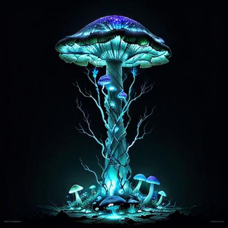 Create a 3 minutes video for YouTube about Kleptoparasi King of all Calamities  An eerie mushroom cathedral, its bioluminescent interior casting a soft, ethereal glow. The walls and ceiling are lined with cracked, glowing blue veins that mimic the intricate patterns of shattered glass, hinting at the presence of archaea and bacteria. In the center of this mystical space, a Kleptoparasi is a mixes of archaea/bacteria/mushroom/parasite/fungi a living virse humanoid entity, stands tall with its translucent bioluminescence glass like skin revealing a complex network of neon glowing veins in the same electric blue hue. Its eyes are two piercing dots of light that seem to pulse in sync with the surrounding fungal structure. The creature wears tattered robes made from what appear to be discarded membrane scraps, giving it an otherworldly, yet strangely organic appearance. As it steps into the heart of the cathedral, its veins flare up in a symphony of colorful flames—purple, teal, yellow, green, red, orange, and pink—manifesting its Kleptoparasitism Striker form. Its hands are now engulfed in a fiery dance of multiple hues, each flame representing a different type of energy stolen from various hosts. The parasite's posture is one of determination, its eyes focused on the horizon of the mushroom forest beyond, symbolizing its relentless pursuit of new life to infect and adapt to. The scene is a mesmerizing blend of beauty and horror, showcasing the delicate balance of life