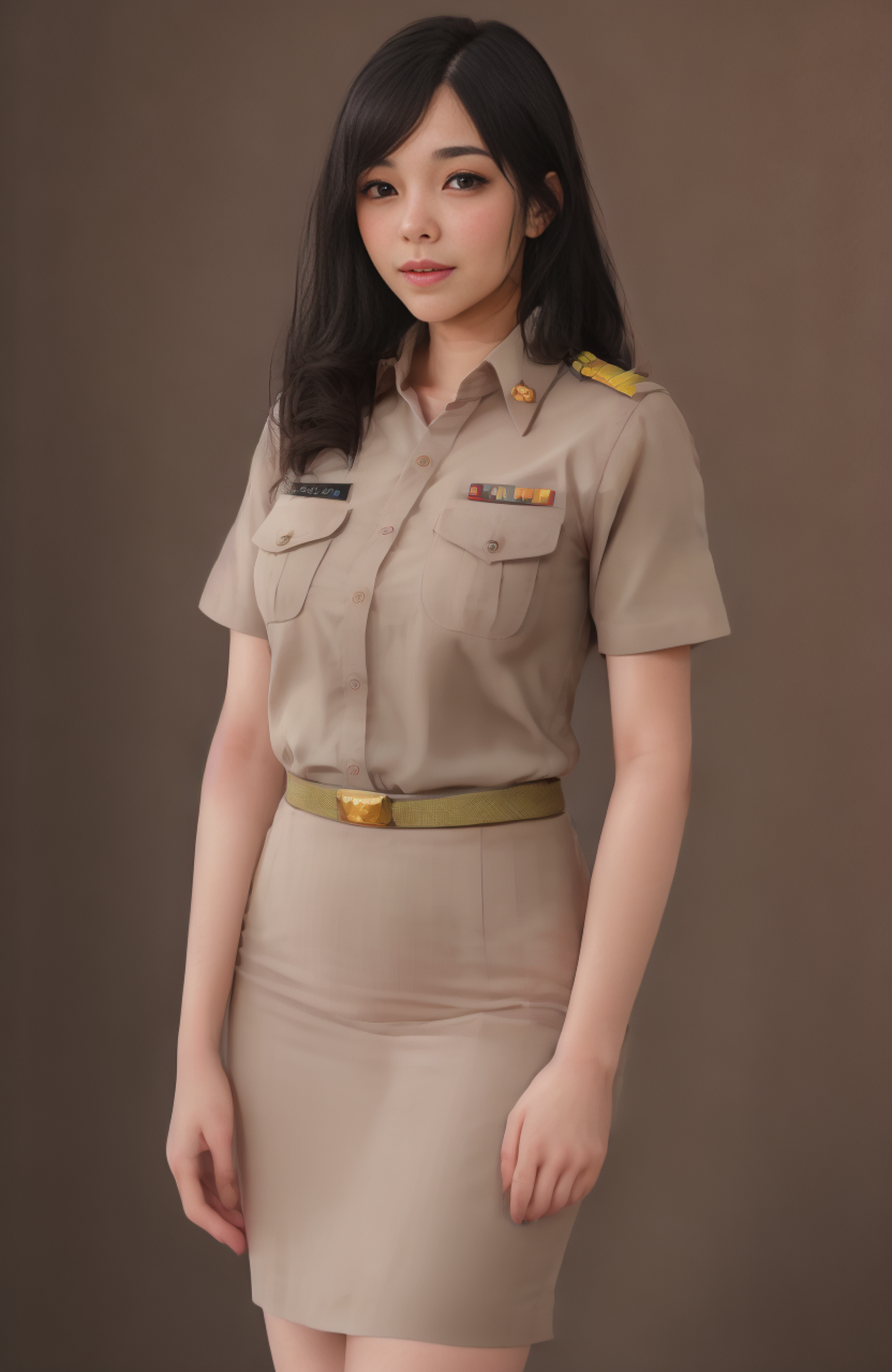 Thai female teacher uniform image by bearcutsticker