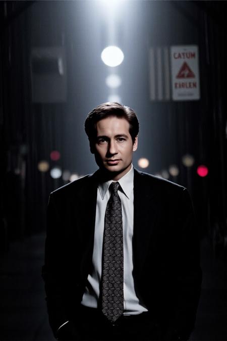 The truth is out there. Abstract art, Exquisite detail, high resolution photo, realistic photo, intricate detail, elegant suit, ((foxmulder)), dramtic lighting, cinematic