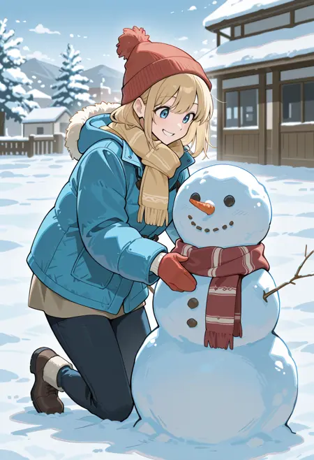 Building Snowman