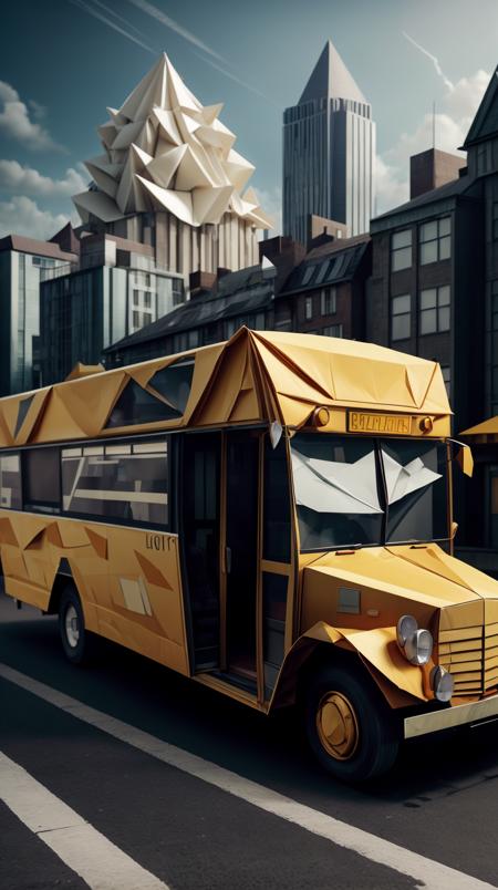 woorigami bus driver navigating through city traffic during peak hours, folded, paper-made, origami <lora:WorldofOrigami:1><lora:add_detail:0.5> <lora:LowRa:0.25>, (Masterpiece:1.3) (best quality:1.2) (high quality:1.1), bloom,24k,cinematic,perfect proportions,concept art,HDR10,enchanting atmosphere,epic,breathtaking,dynamic