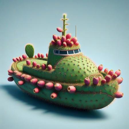 boat  <lora:Prickly Pear Style v1:1>, Prickly Pear Style,