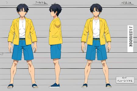 multiple views of the same character,model sheet,chatacter sheet