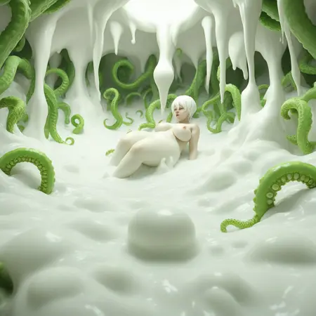 White Slime Green Tentacles DX - GurilaMash XXX SDXL