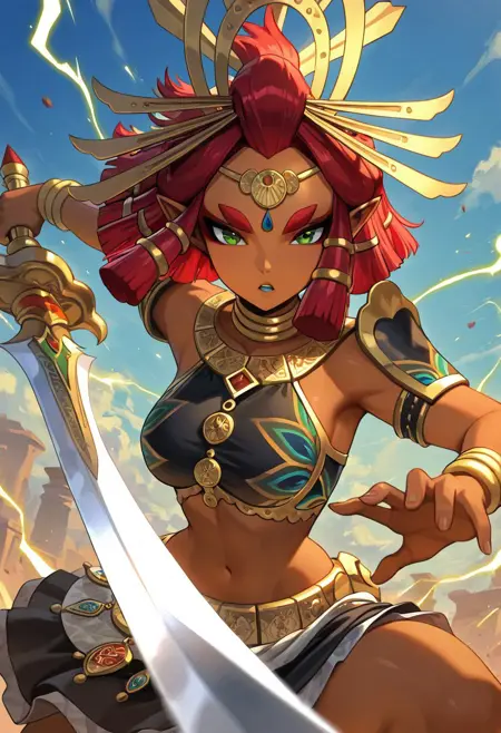 Riju Makeela: Gerudo Princess (The Legend Of Zelda: Tears of the Kingdom) [Illustrious | NoobAI | Pony | SDXL | SD1.5]