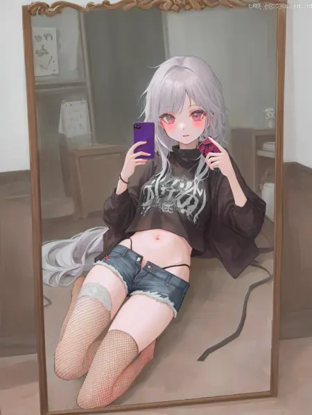 Mirror Selfie Pose | Animated | LoRA