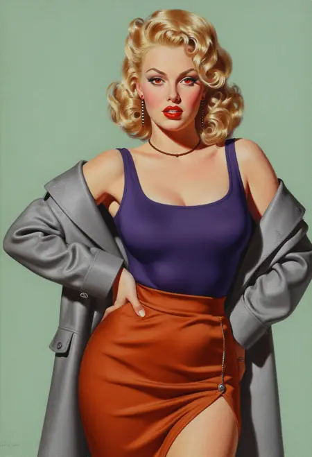 Pin Up girl ( Retro Cover Style)