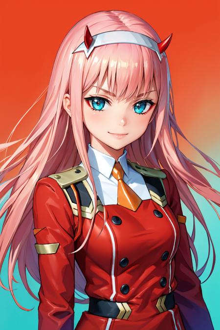 zerotwo horns, hairband, necktie, red dress, pantyhose horns, hairband, red bodysuit, armlet, mecha horns, hairband, white bodysuit, white gloves, mecha peaked cap, red dress, white gloves, jacket on shoulders, pantyhose