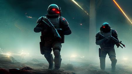 photo of (TwinRealms:1), epic composition, cinematic lighting, Incredible Heroic Soldiers of the (PromptHeist:1)