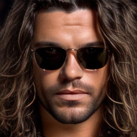 portrait photo of man with a dark glasses, detailed face, long hair, high quality, brunette color hair, 8k   <lyco:locon_perfecteyes_v1_from_v1_64_32:0.75> <lora:inxs:1>