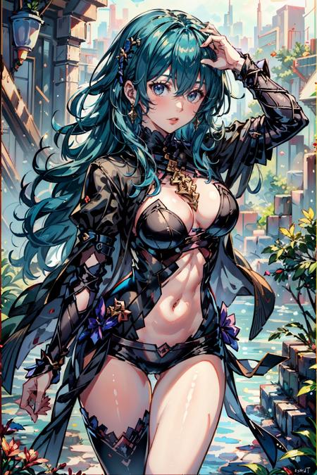 (masterpiece, best quality:1.3)
<lora:epi_noiseoffset2:1> <lora:add_detail:0.7>  <lora:FireEmblemBylethF:0.8>
FireEmblemBylethF, 1girl, solo, artist ,