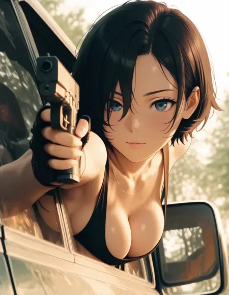 Poses : Shooting inside the car