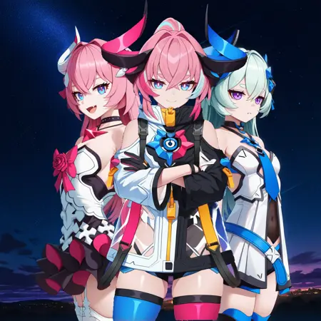 Rozaliya and Liliya - Honkai Impact 3rd (13 Outfits/Delta) (Pony + IL)