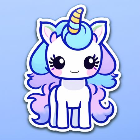 Kawaii unicorn
,sticker,,stickers ,
,<lora:StickersRed21Config4WithTEV2:1>