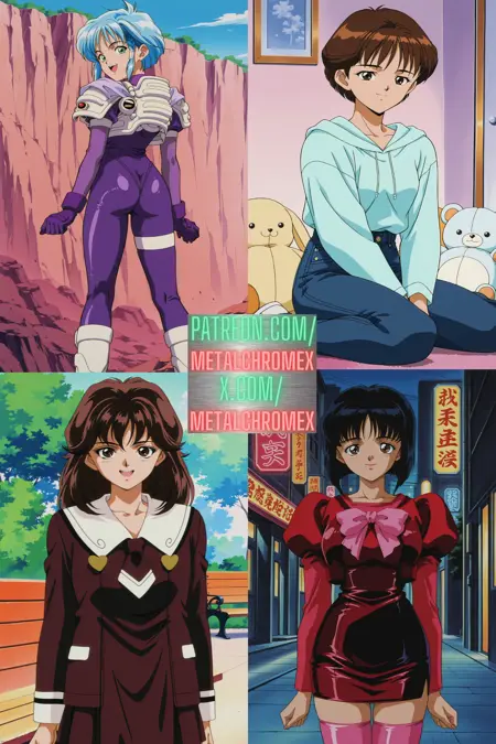 All 4 DNA² heroines: Ami Kurimoto, Karin Aoi, Kotomi Takanashi, and Tomoko Saeki - Commission!