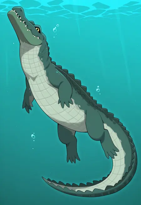 Feral and Anthro crocodiles | concept (Pony/illustrious)