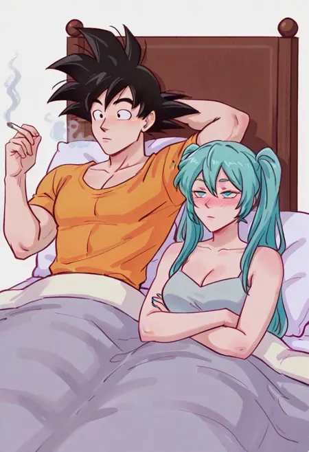 Smoking In Bed Art Trend | Meme Concept | IllustriousXL and NoobAI