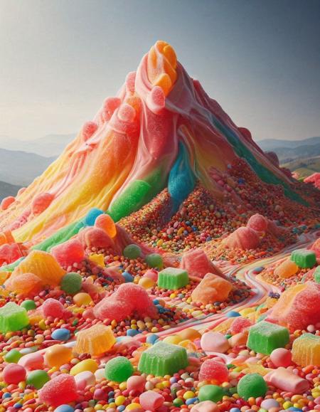 candy mountain  <lora:Candy World Morph:1>