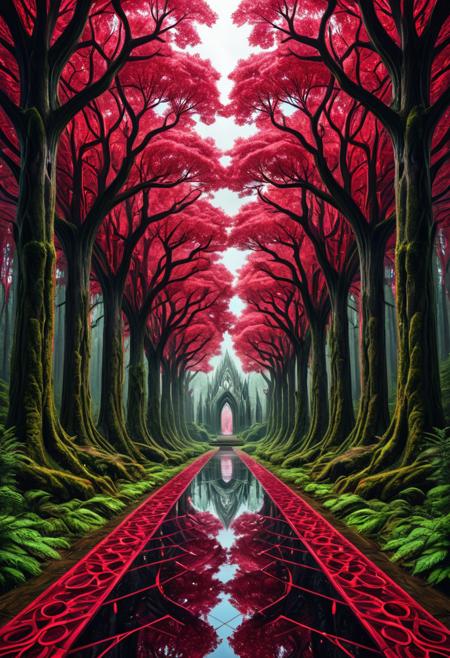 aesthetic, masterpiece, beautiful, elegant, award winning, photo, artstation, absurdres, hdr, best quality, 
scenery, forest,
Ruby_Fantasy, symmetrical